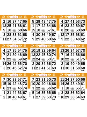 unimax 9on loose 1 9 000 series raffle paper orange