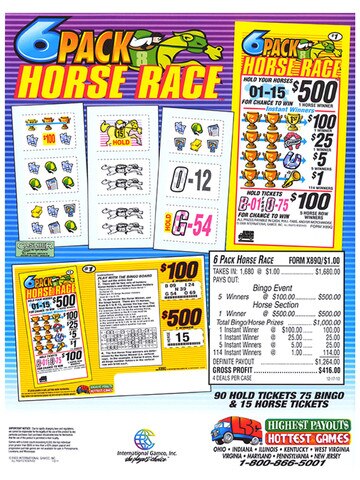 6 Pack Horse Race 1680 Ct Nls Video Verifier