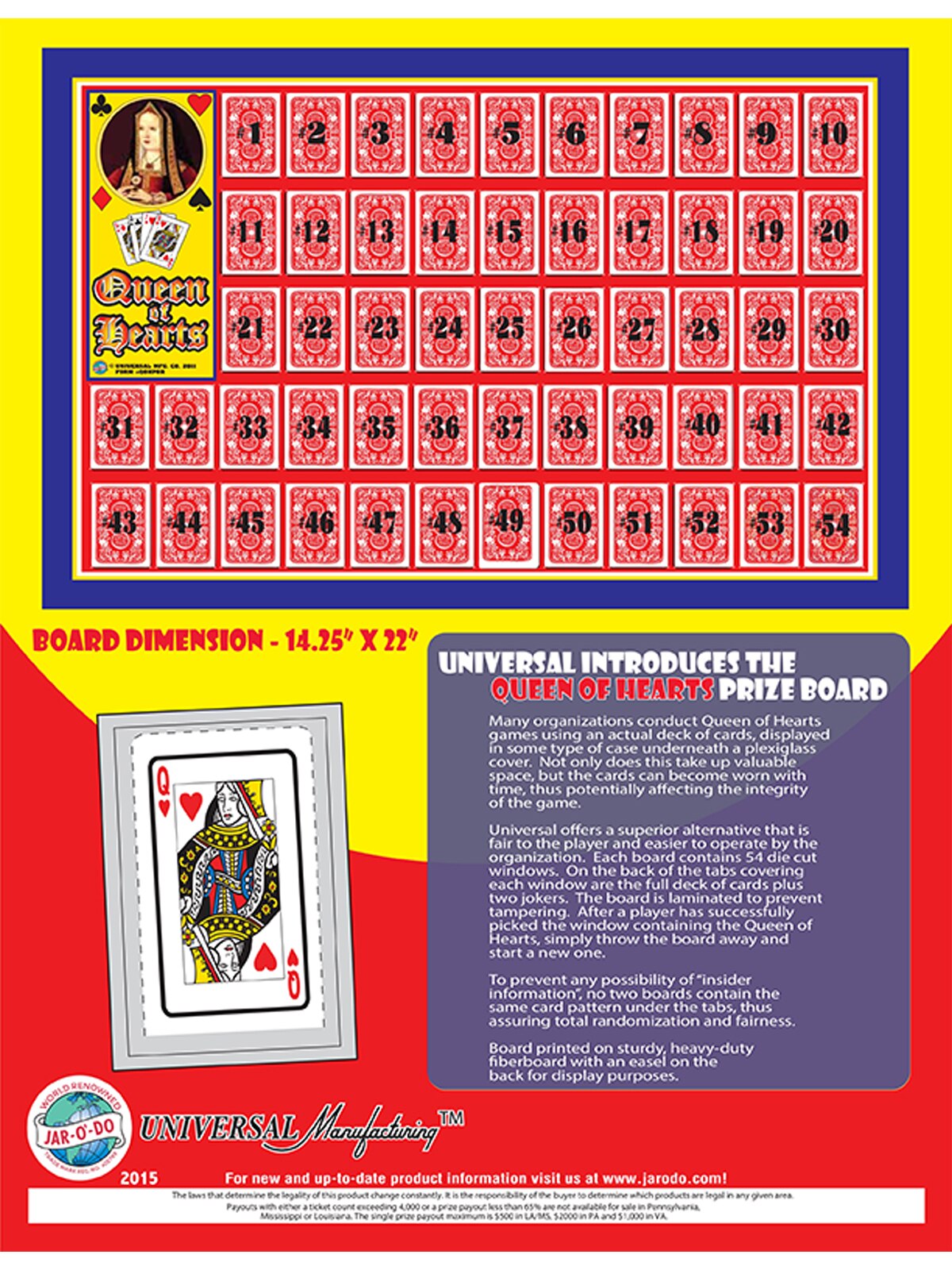 Toys & Hobbies Queen Of Hearts Raffle Board
