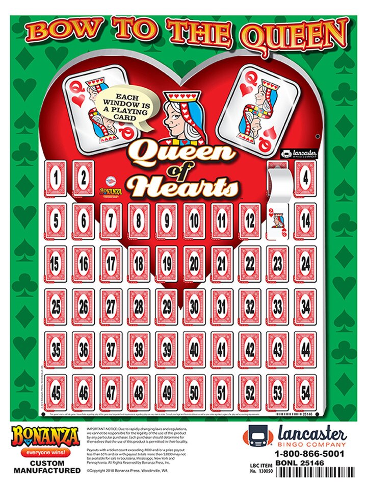 Queen Of Hearts Game Rules Ohio 2 The remaining 20 or 60 will