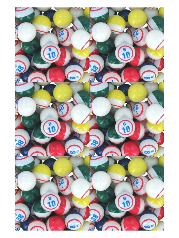 Single Number Easy Read 5-Color Bingo Balls