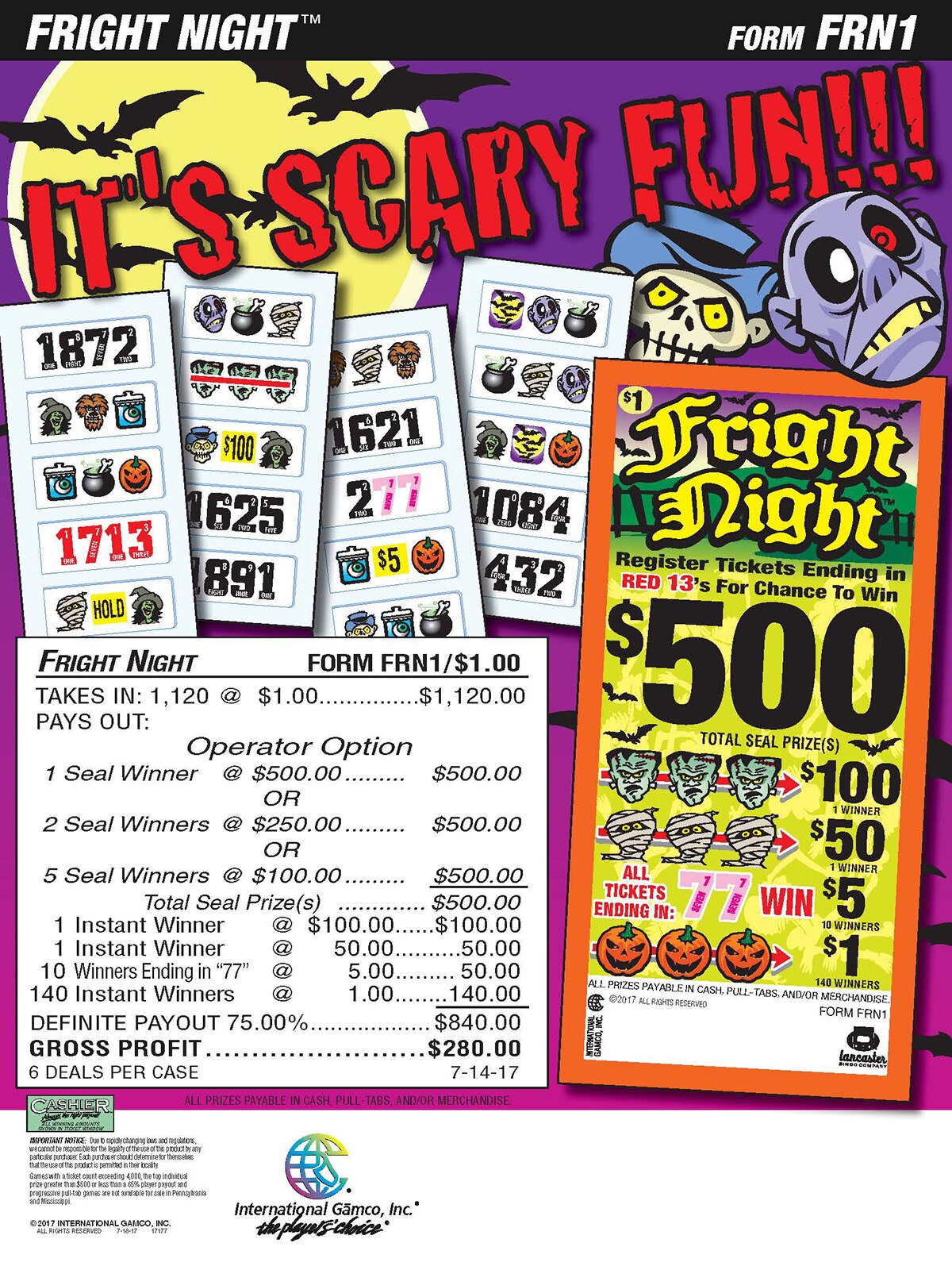 football pull tab boards