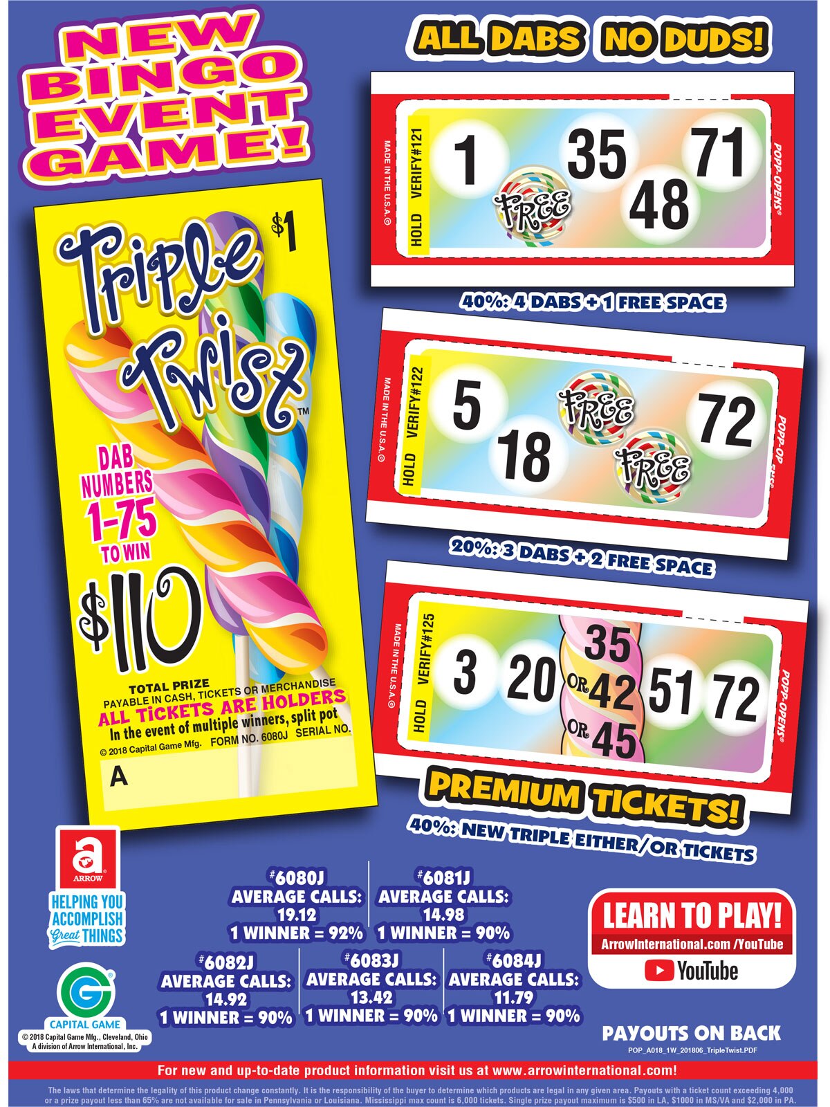 Game Type: 3~Ball-Bingo-Event, All-Holders-Win, Bonus-Board, Event