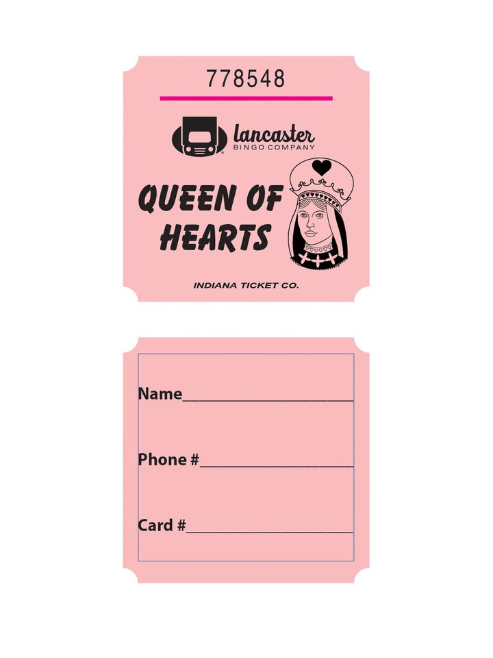 Queen of Hearts Billboard Ticket Roll