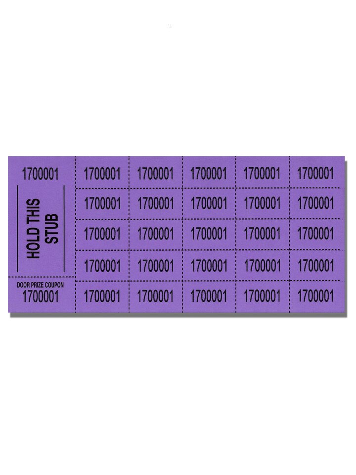 PURPLE CHINESE AUCTION TICKET 500 CT