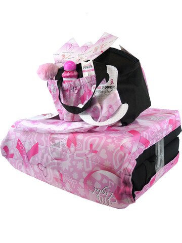 Pink Ribbon Deluxe Bingo Bag and Cushion Gift Set